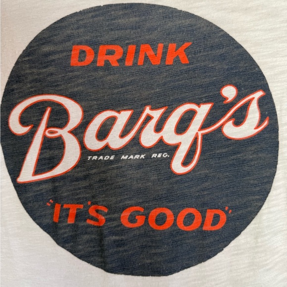 American Eagle vintage Barq’s Rootbeer Tailgate Tee in white - Picture 1 of 7